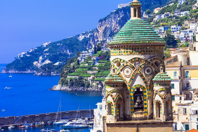 Scenic Amalfi -beautiful views and beautiful churches.Italy